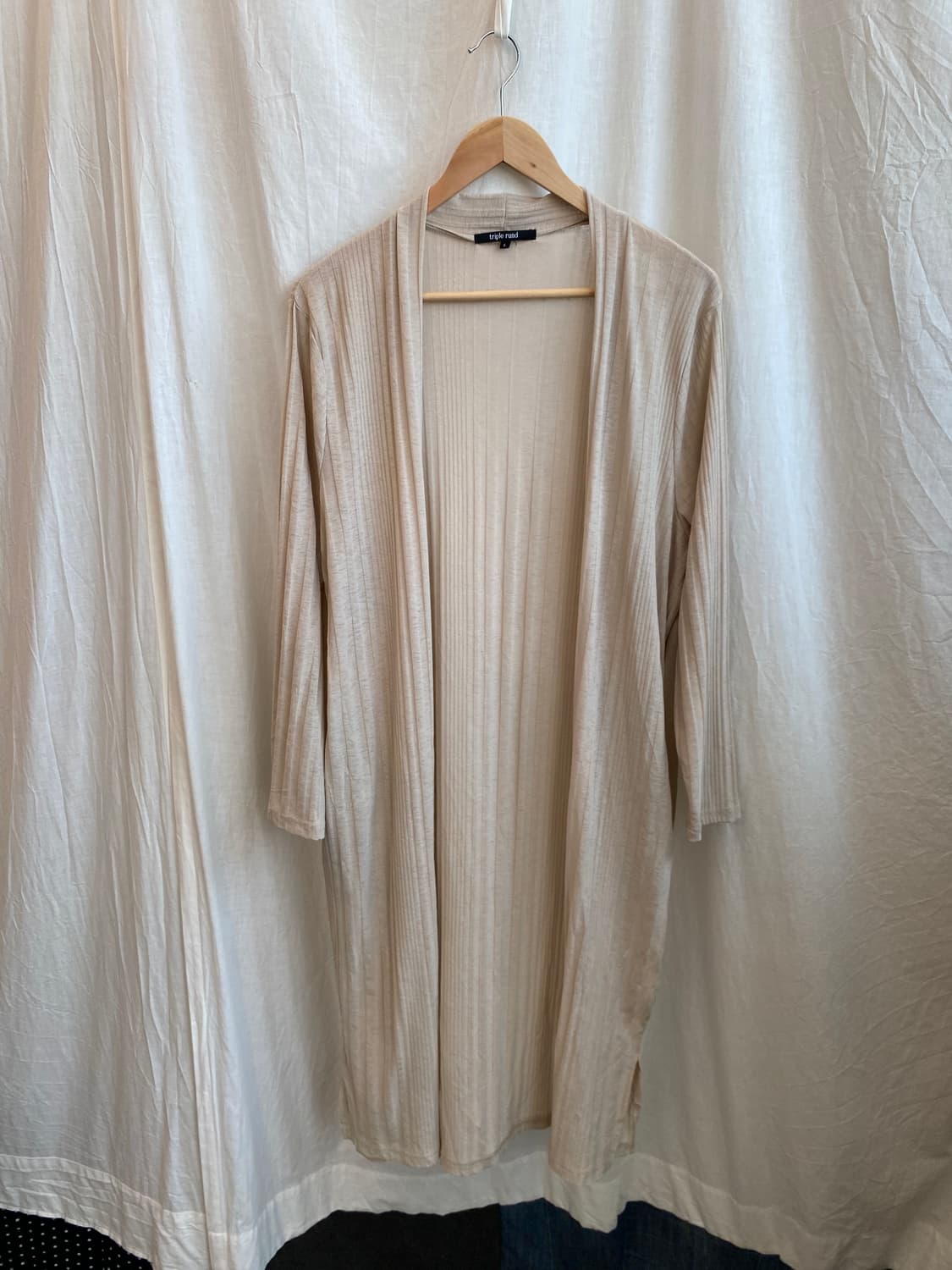 베이지 롱시스루가디건(L) 상품이미지3