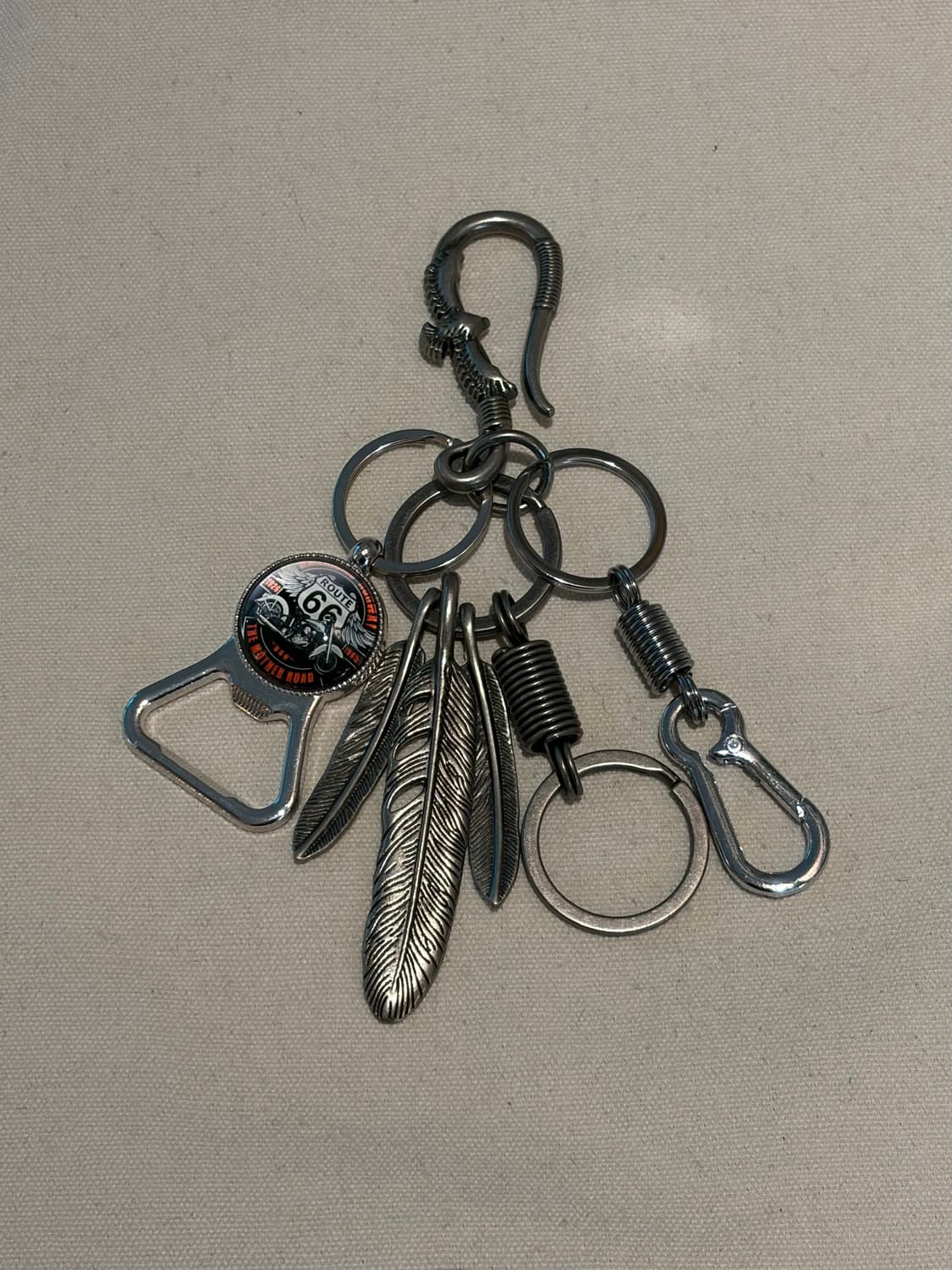 Route 66 빈티지 멀티 참 키링 상품이미지1