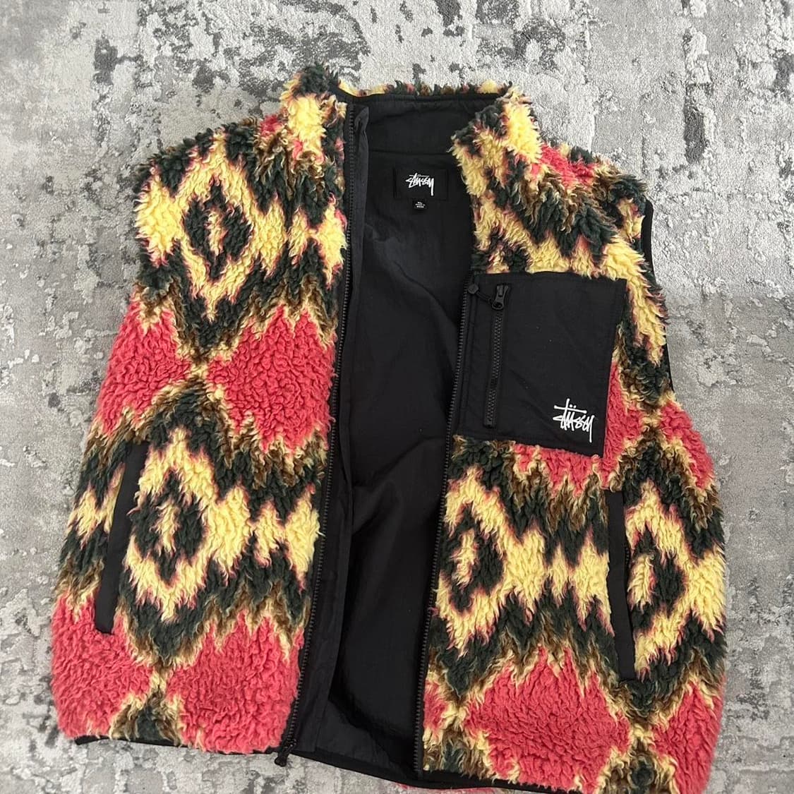 스투시 아즈텍 패턴 플리스 베스트 멀티 상품이미지2