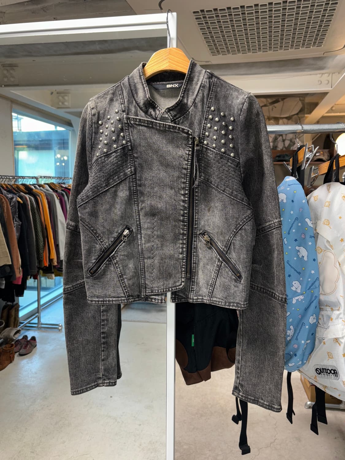 Bnx 데님 스터드 라이더 자켓 상품이미지2