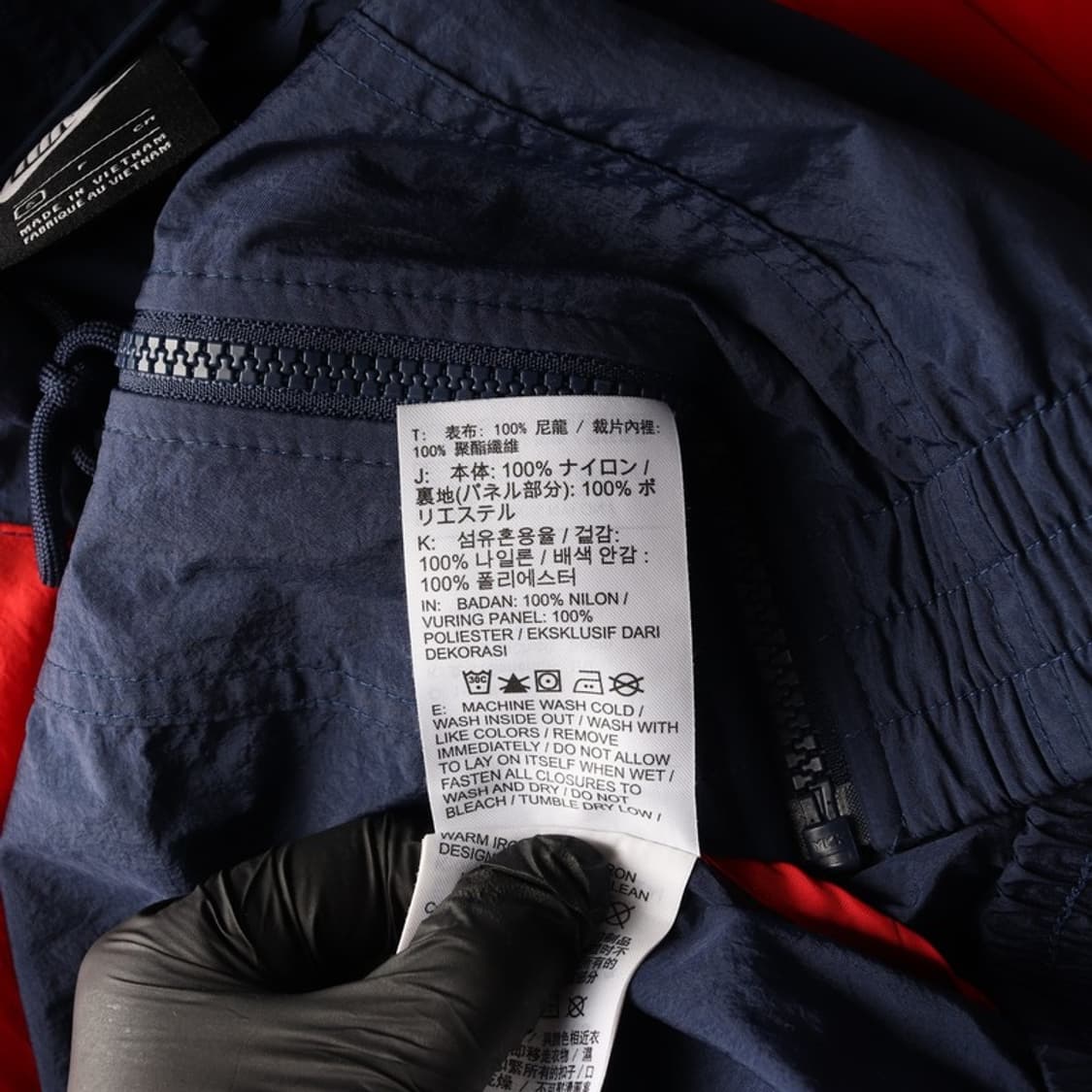 나이키 올드스쿨 컬러블록 후드 바람막이 S 상품이미지6