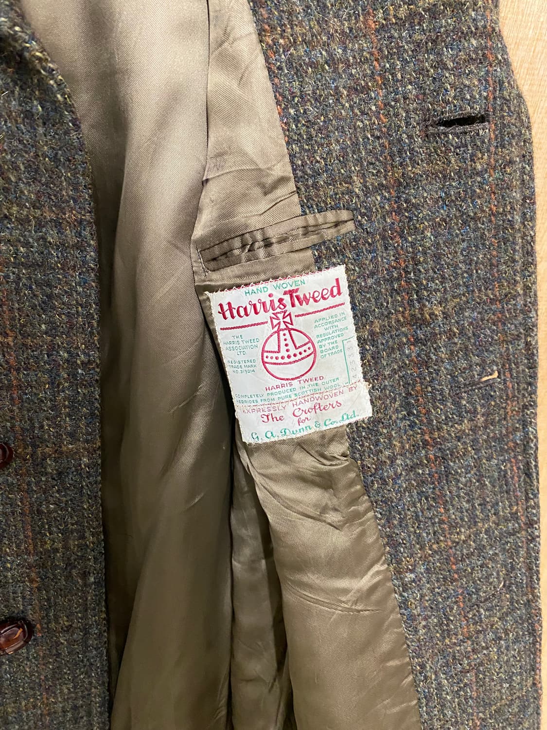 60's HARRIS TWEED tweed coat 60년대 헤리스트위드 상품이미지6