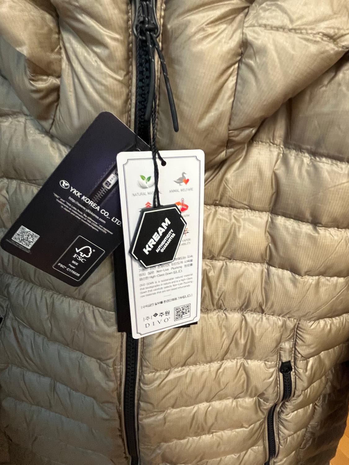 (새상품)무신사 스탠다드 시티 레저 시어 립스탑 후디드 라이트 다운 재킷 상품이미지5