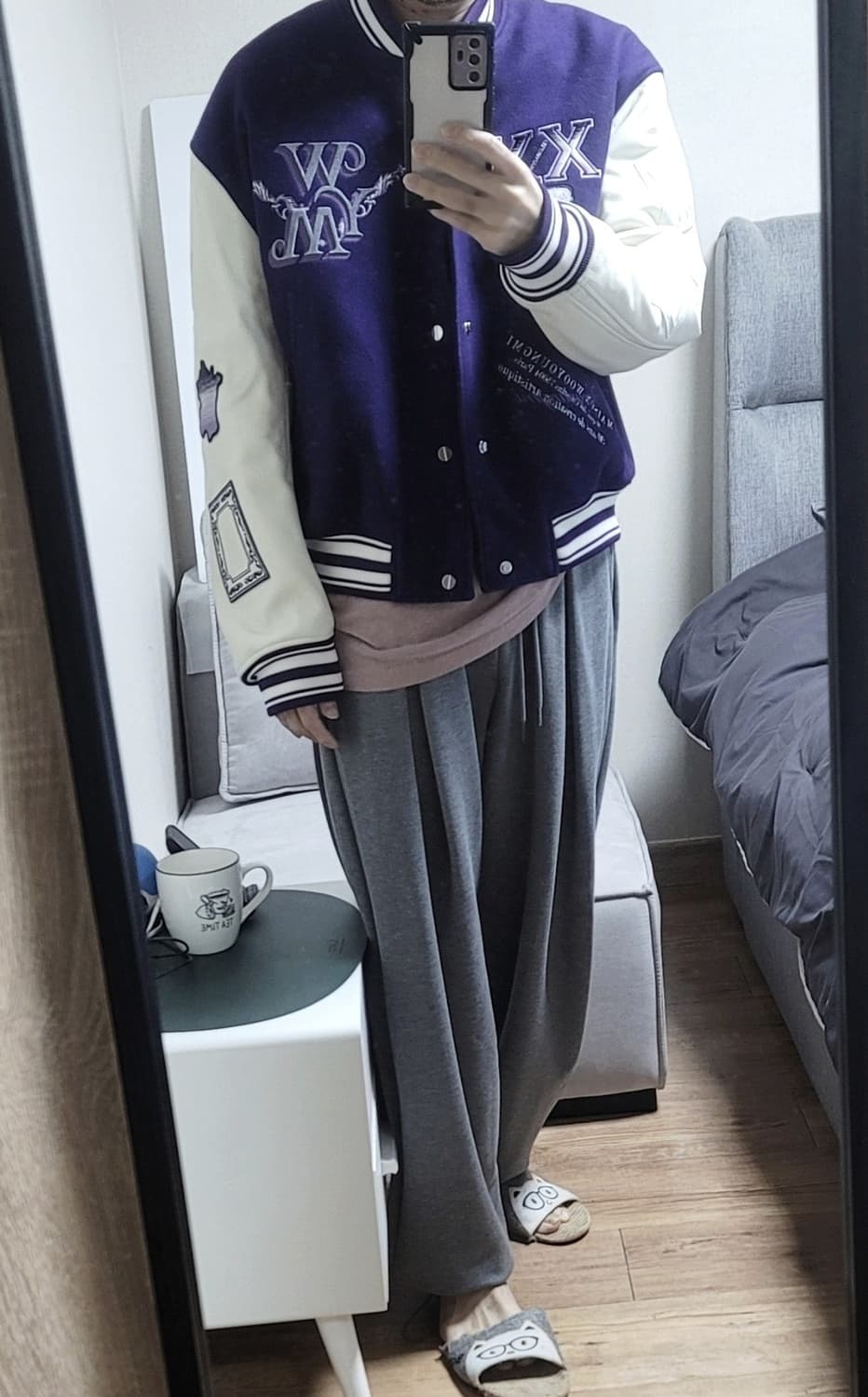 [50]우영미 23ss 20주년 바시티 자켓 바이올렛 상품이미지8