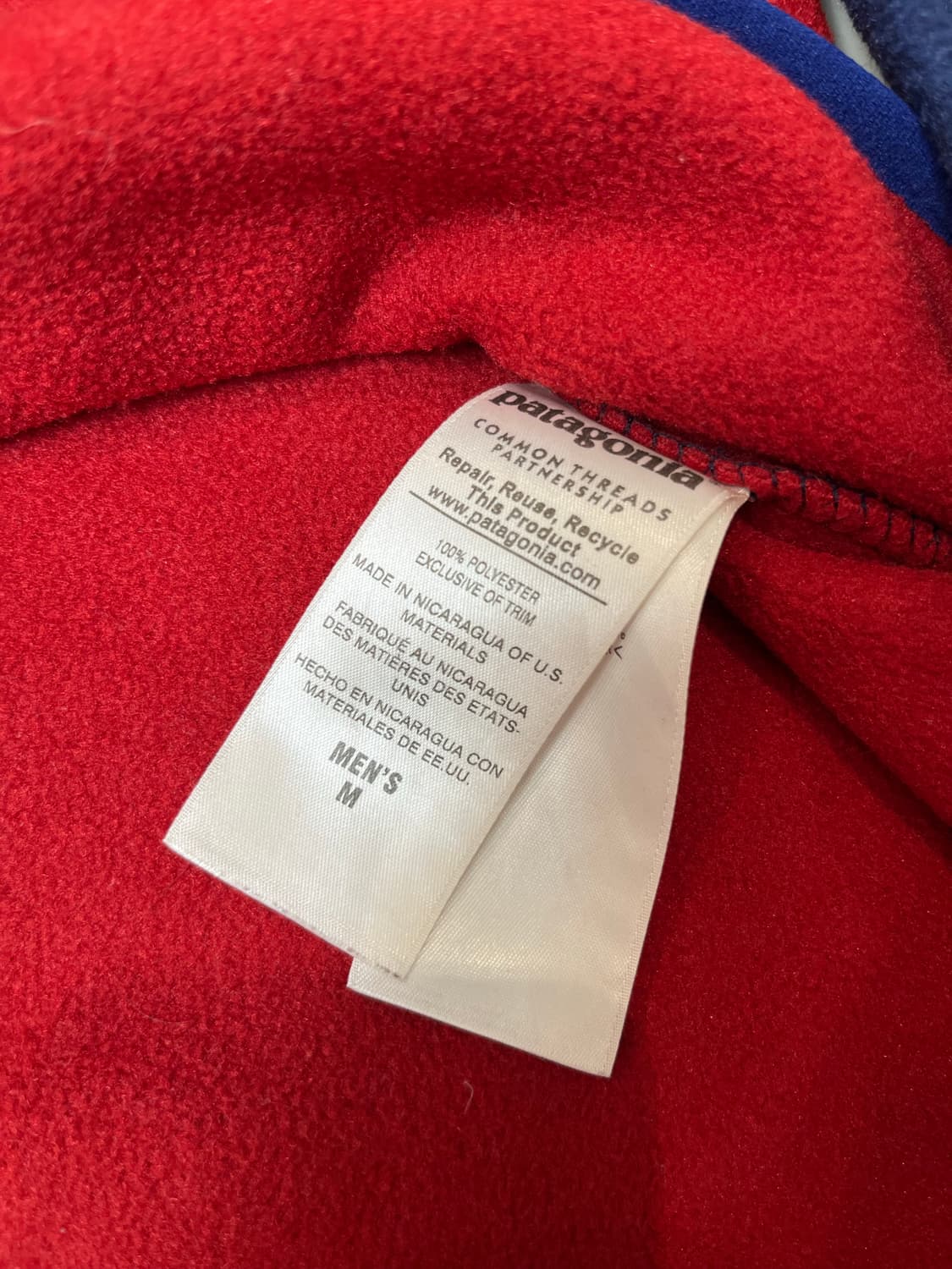 파타고니아 신칠라 레드/네이비 M 상품이미지5