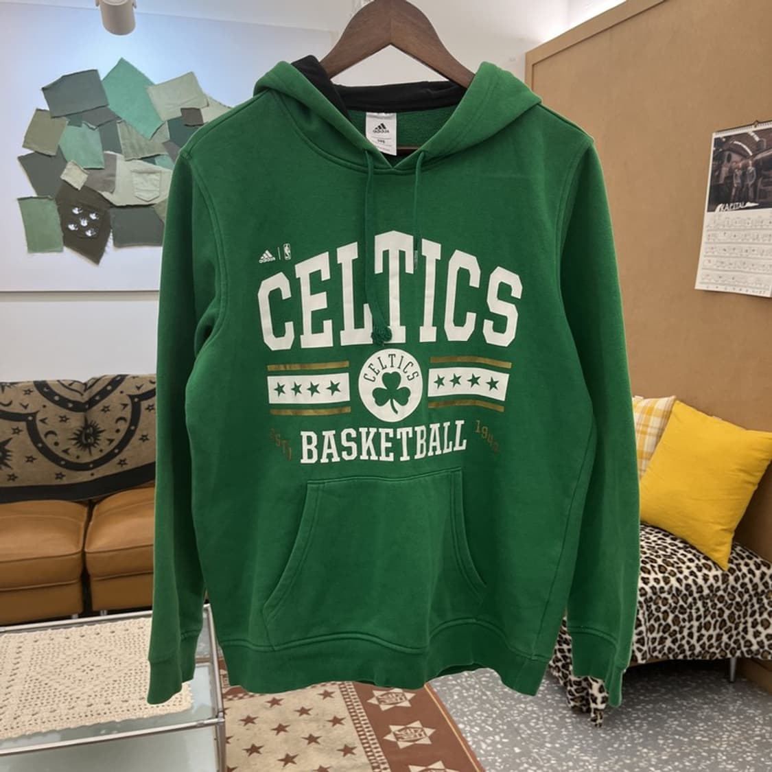 아디다스 보스턴 셀틱스 Y2K 키치 기모 후드티 C10039 상품이미지3