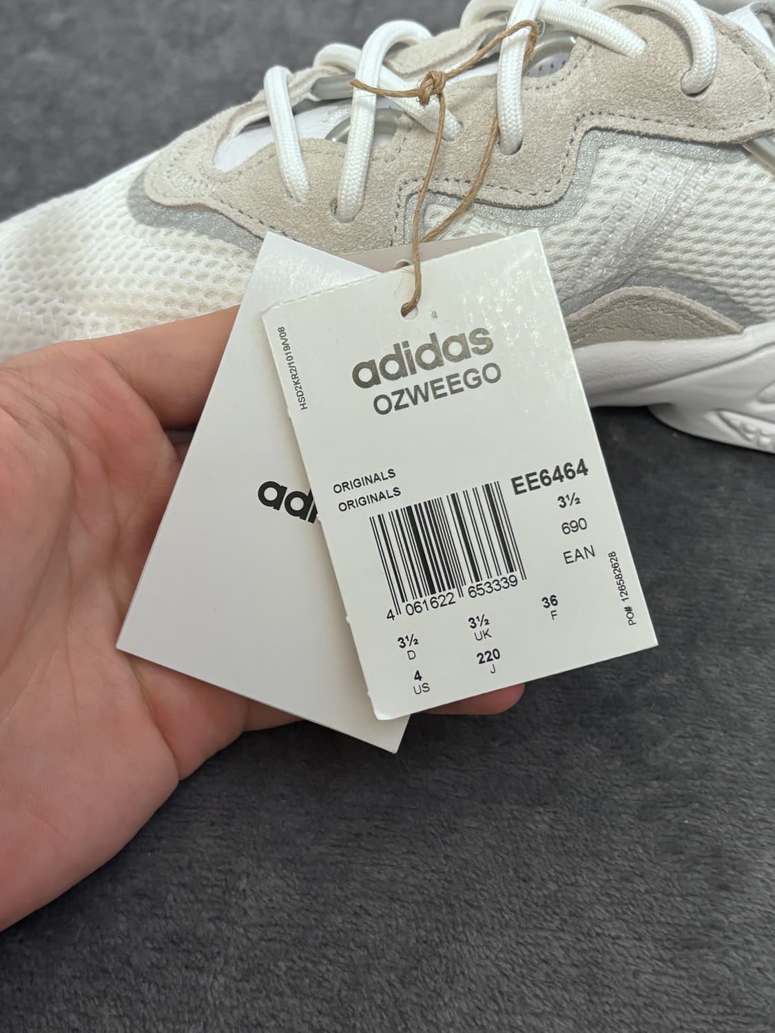 새상품) 220(225~230) 아디다스 코리아 오즈위고 흰색 운동화 상품이미지7