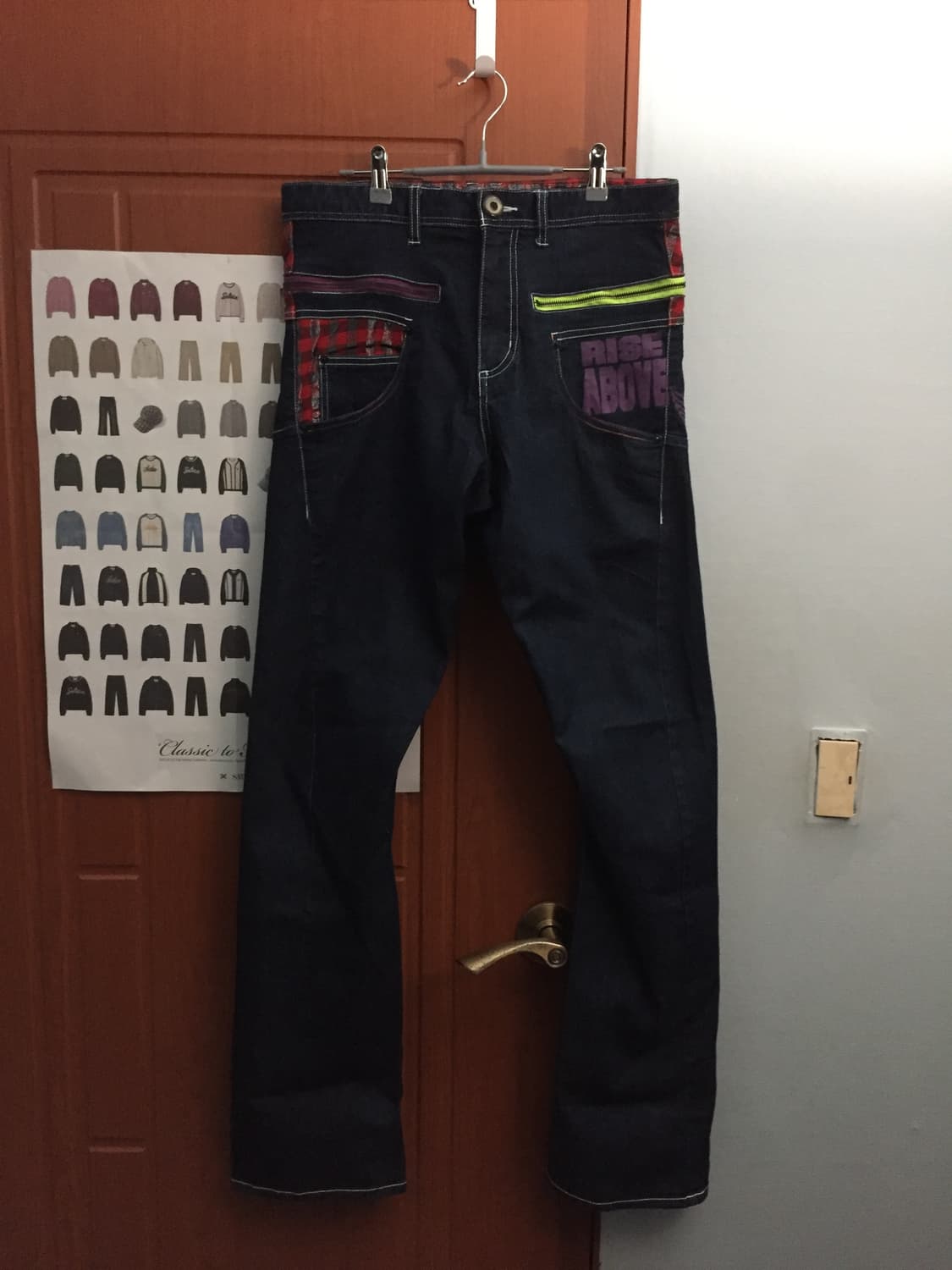00s 하라주쿠 무드 엔지니어드 데님 팬츠 상품이미지2