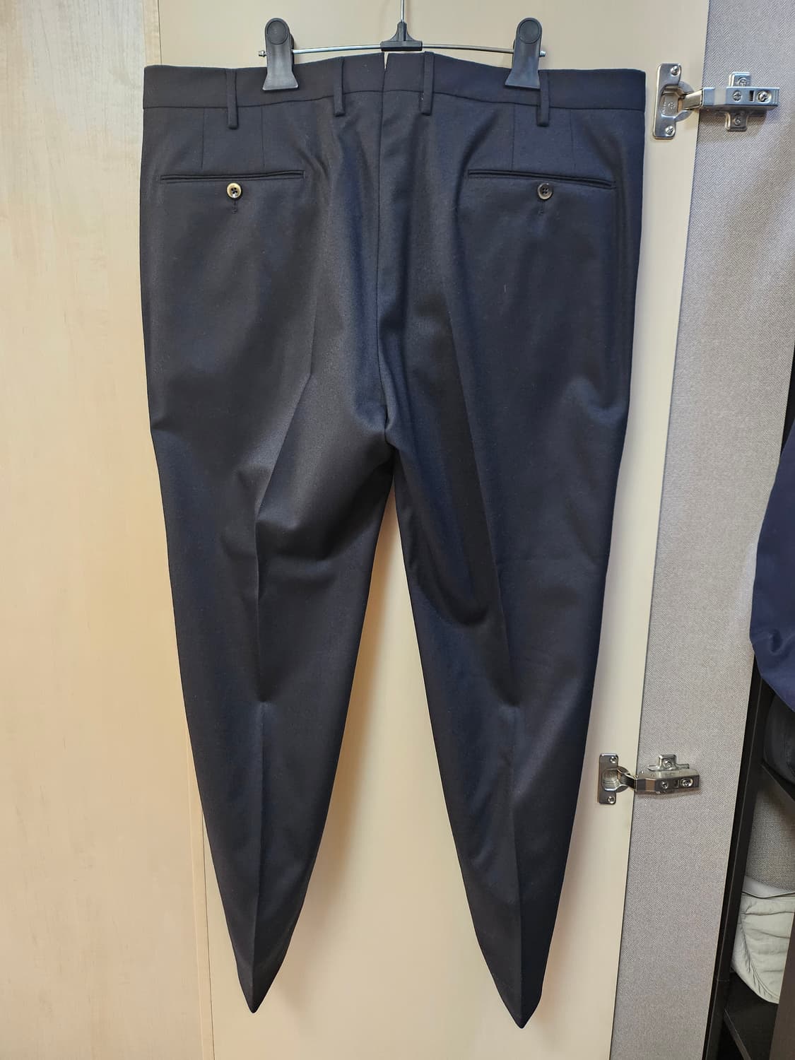 PT01 남성 슬림핏 스트레치 울 팬츠 블랙 54 상품이미지3