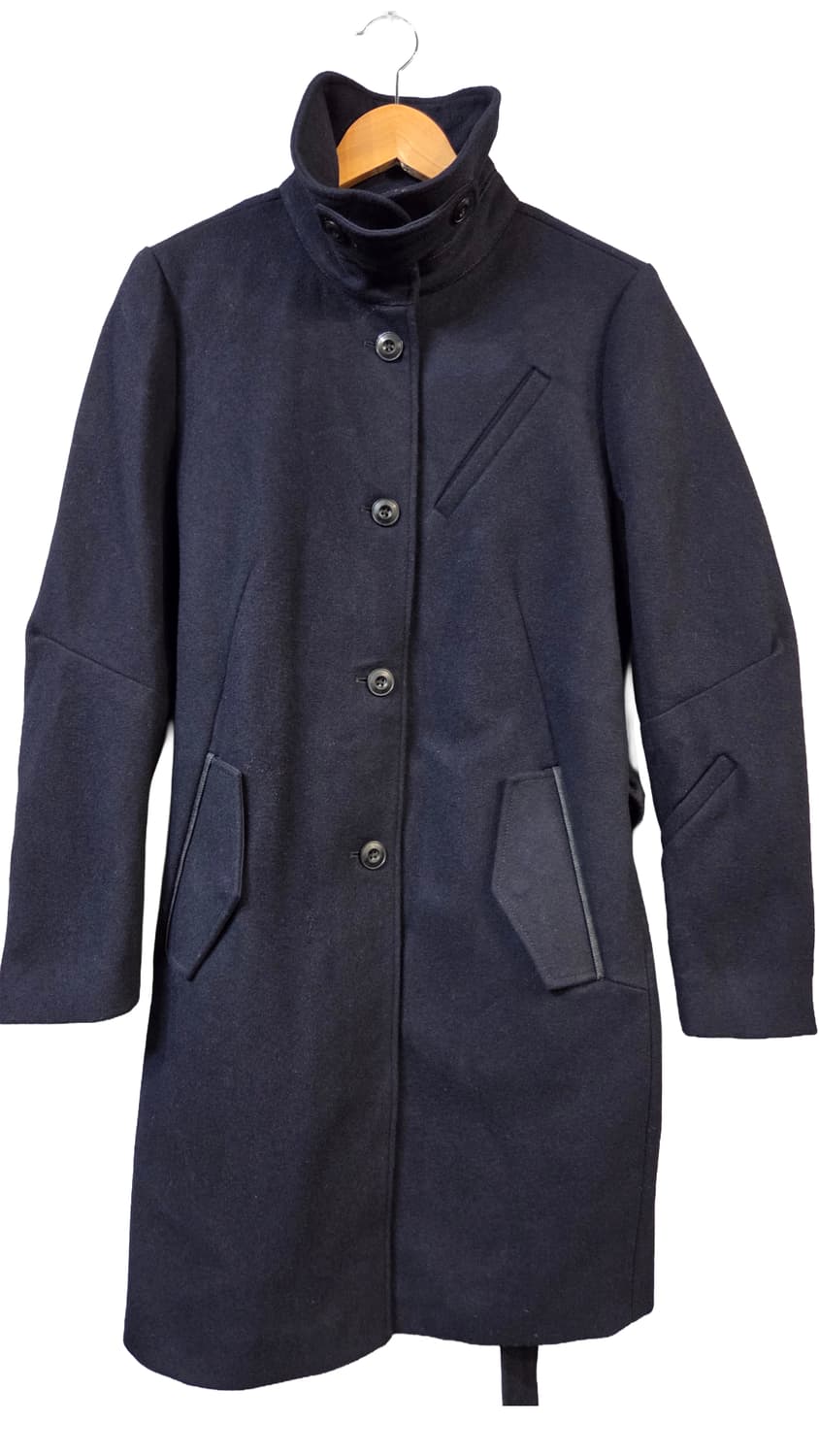 G-STAR 네이비 하이넥 모직 코트(S)디피용 상품이미지1