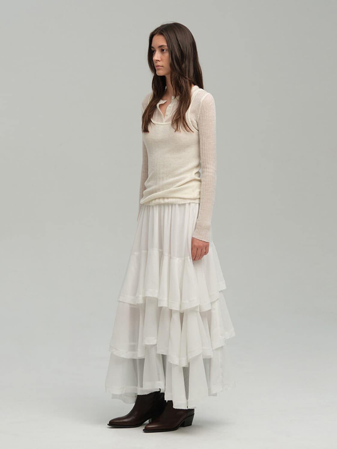 PVIL Willow Skirt / White 상품이미지2