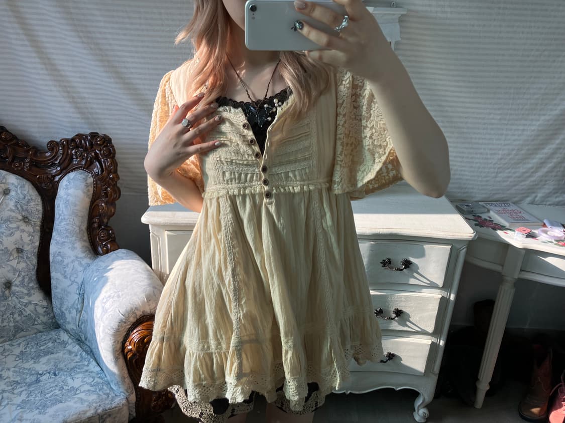 빈티지 앤틱 아일렛 레이스 블라우스 상품이미지4