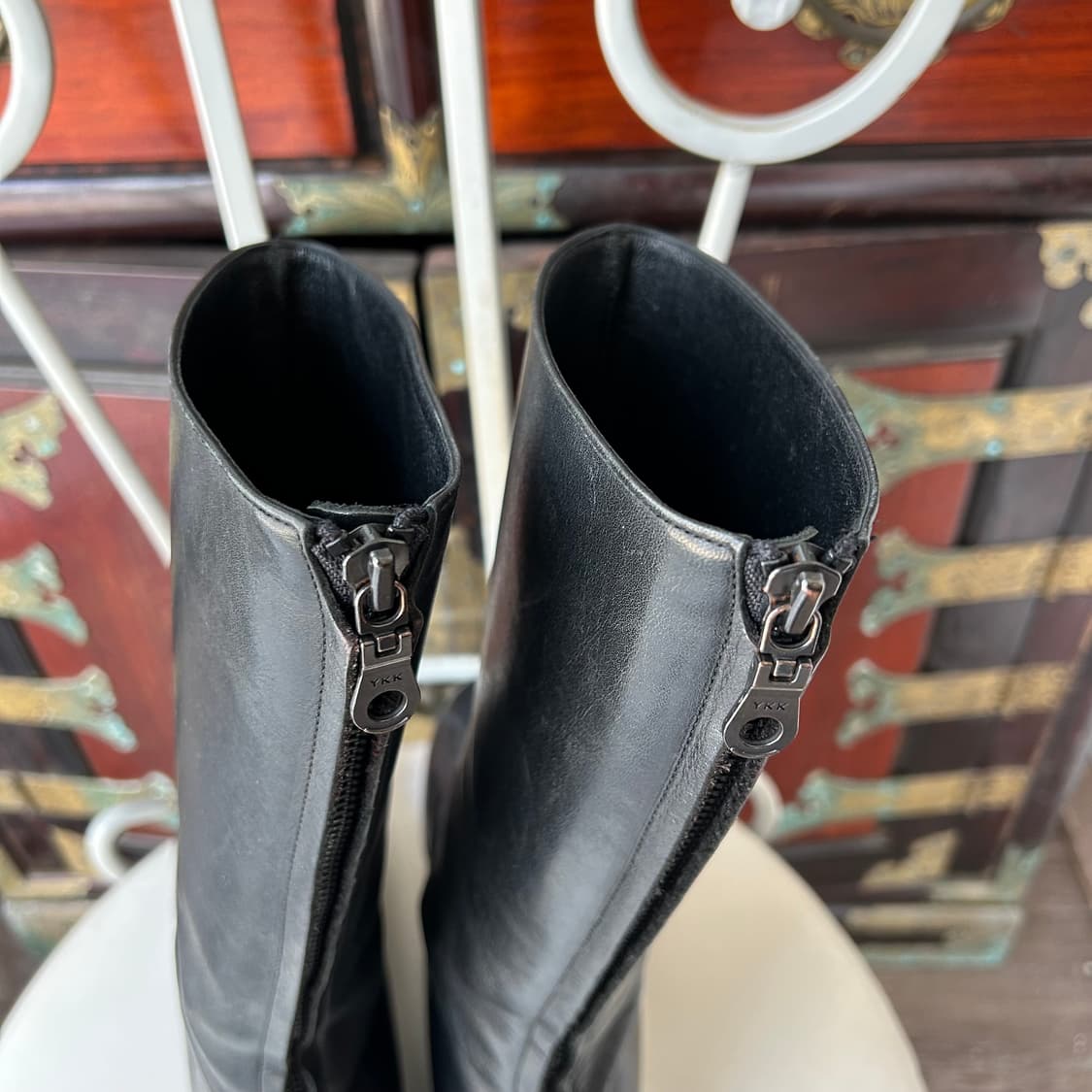 요지 야마모토 NOIR 레더 롱 부츠 상품이미지4