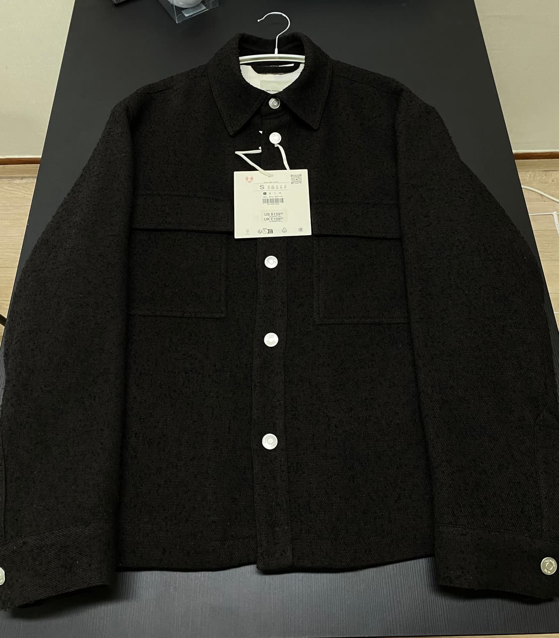 자라 nanushka 울 블렌드 브라운 셔츠 자켓 나누시카 상품이미지1