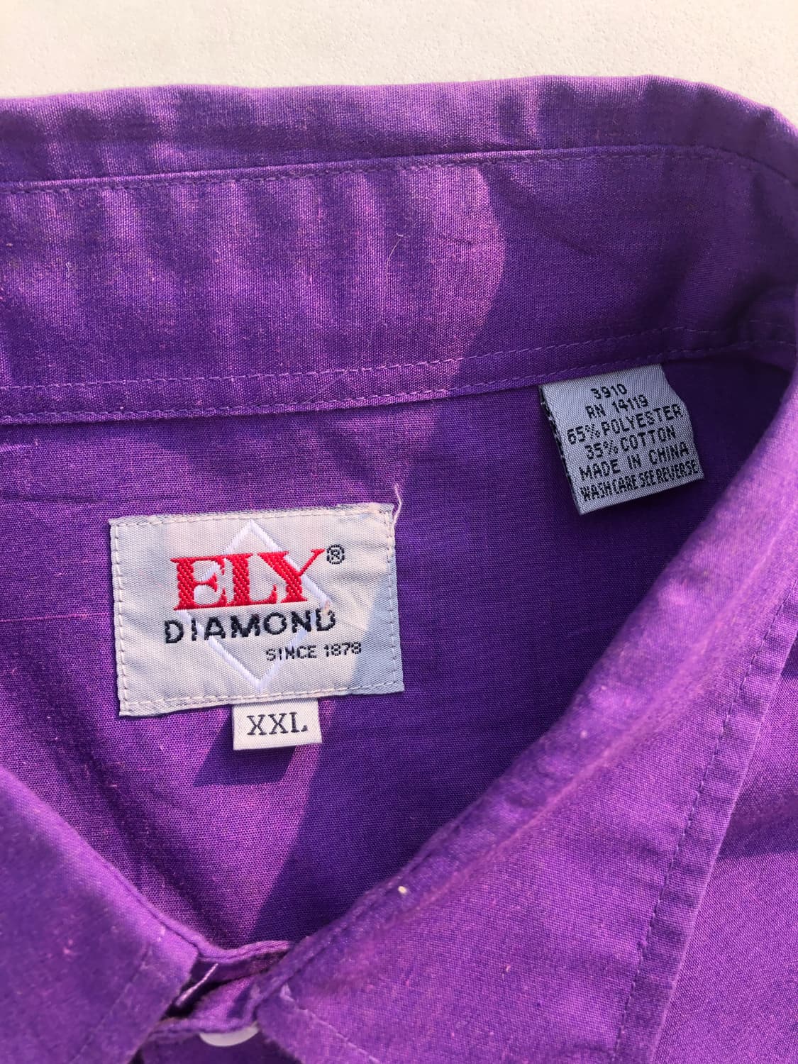 빈티지 보라색 플로럴 자수 웨스턴 셔츠 상품이미지7