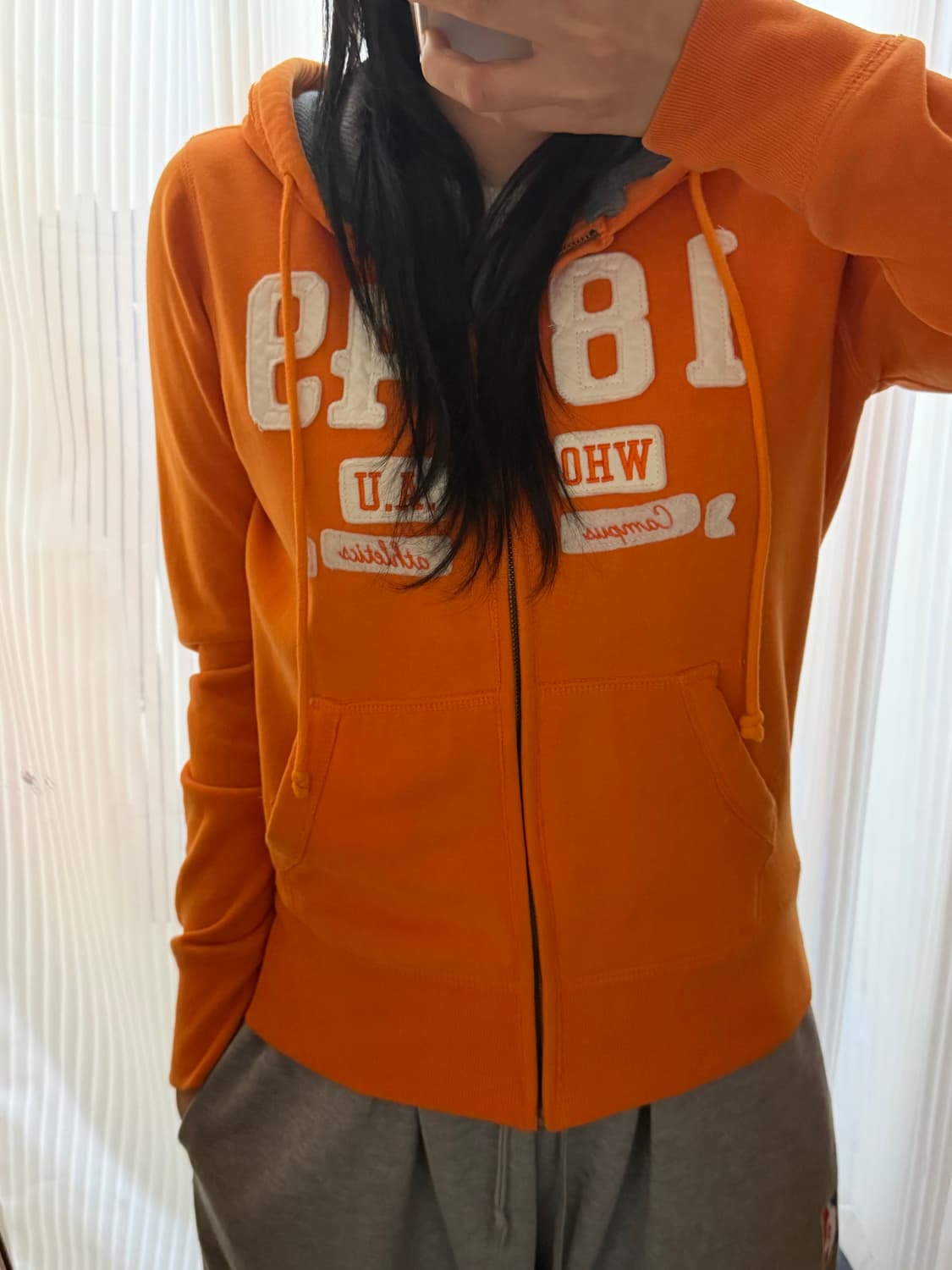 후아유 오렌지 후드집업 s 상품이미지1