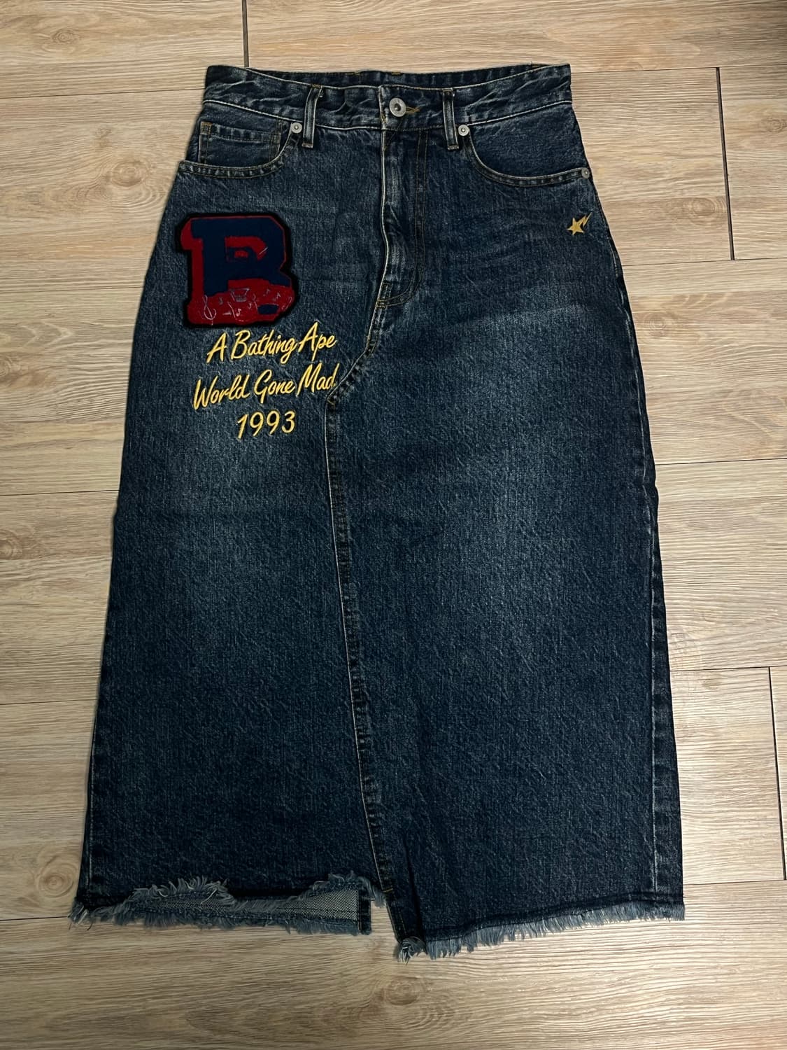 베이프 헤드 데님 스커트 Bape head denim skirt 상품이미지1