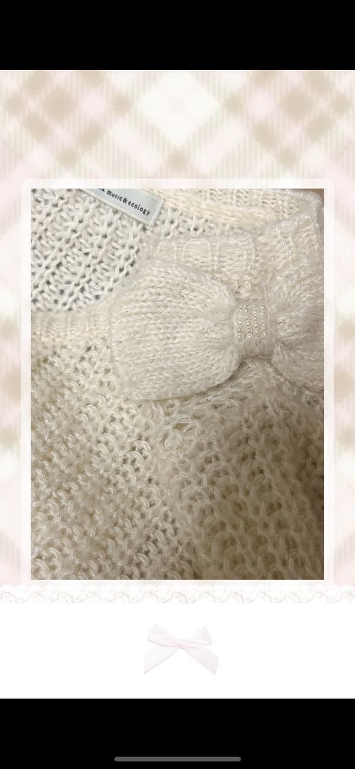 고전 화이트 펄 리본니트 리즈리사st 히메갸루 라떼갸루 리즈리사 상품이미지3