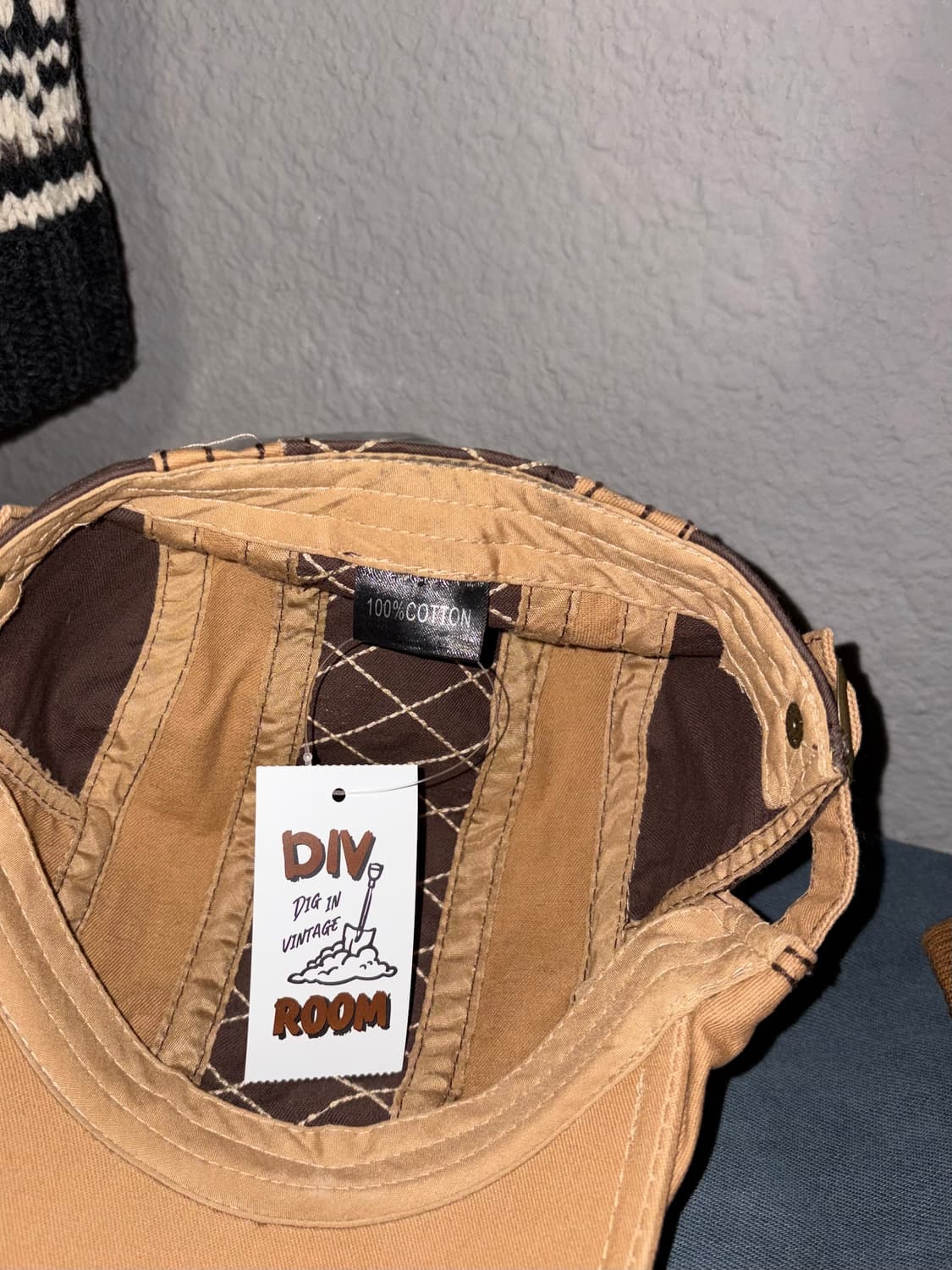 빈티지 퀄팅 헌팅캡 상품이미지6