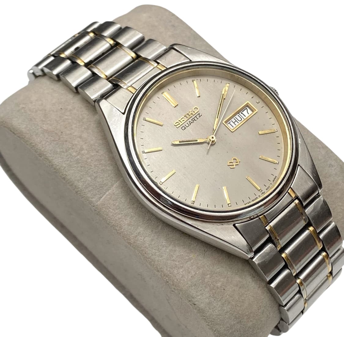 [정품,히든피스] 세이코 금장 소드 핸즈 쿼츠 데이데이트 빈티지 시계 상품이미지3