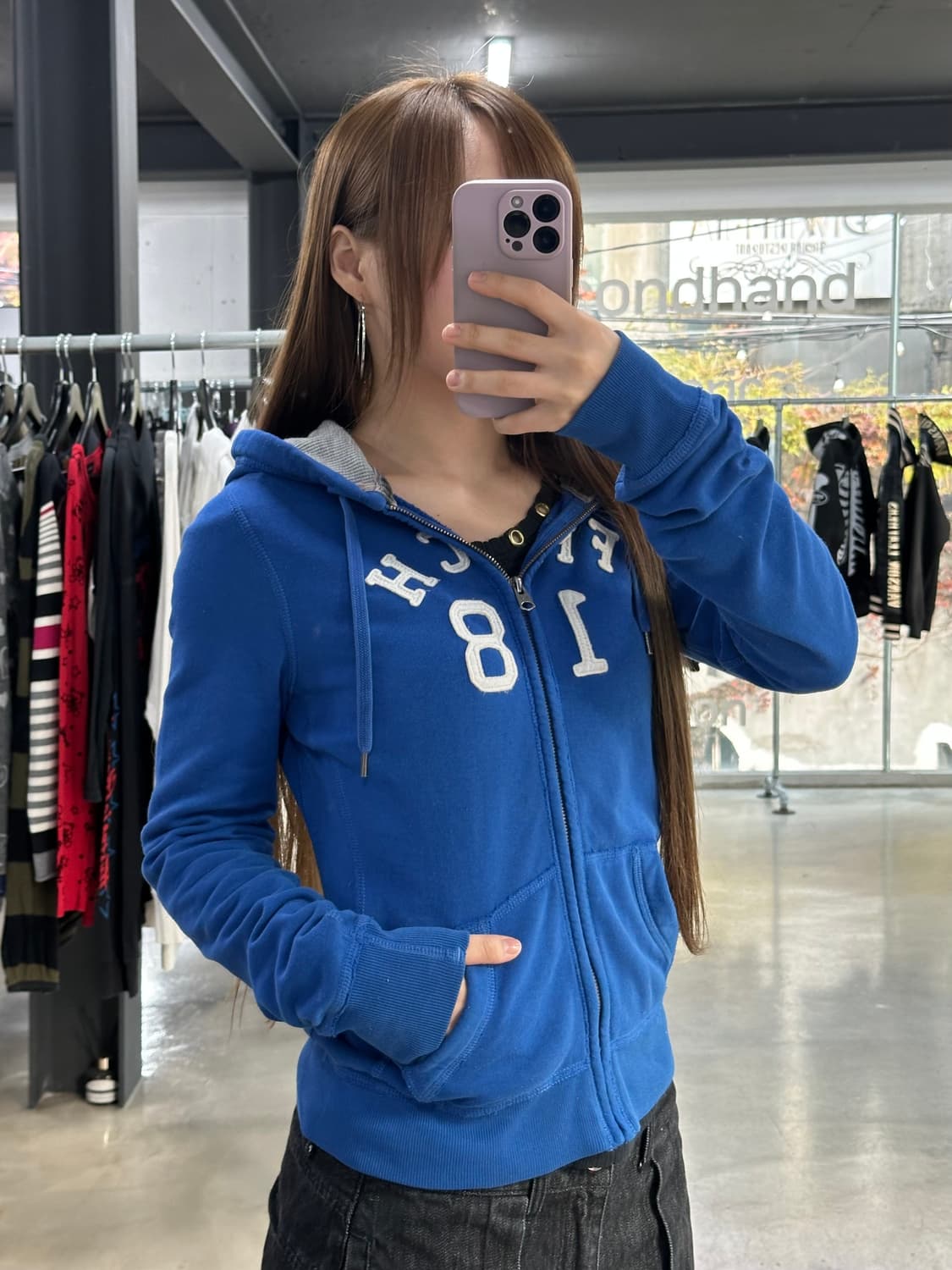 아베크롬비 후드집업 블루 상품이미지2