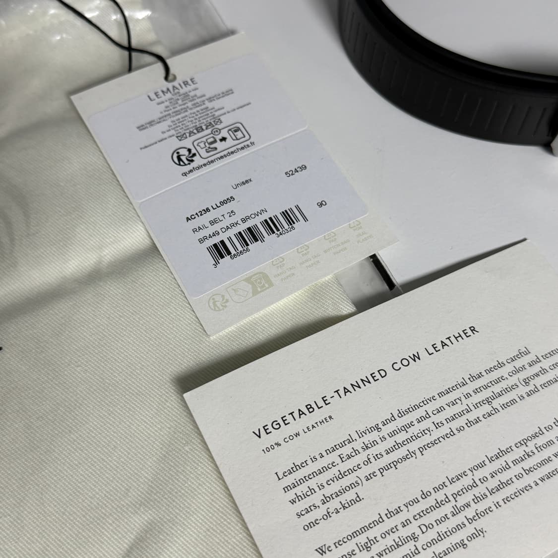 르메르 25FW 레일 벨트 25 다크 브라운 90 상품이미지6