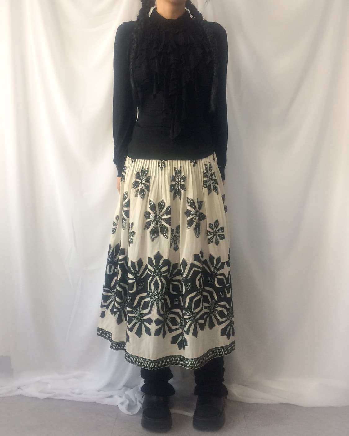 Ruffle high neck sleeve 상품이미지5