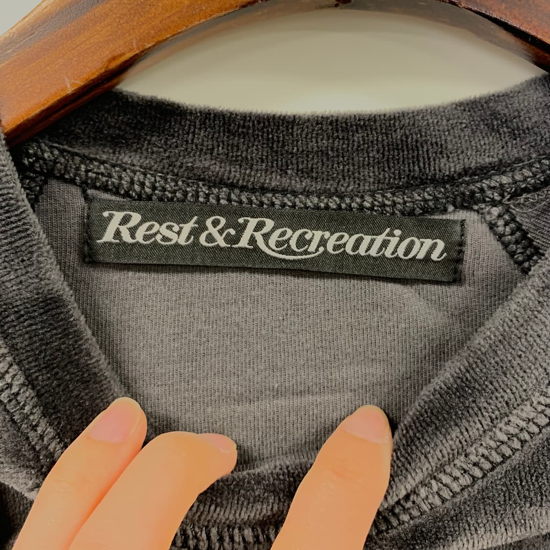 레스트앤레크레이션 벨벳 롱 슬리브 탑 상품이미지6