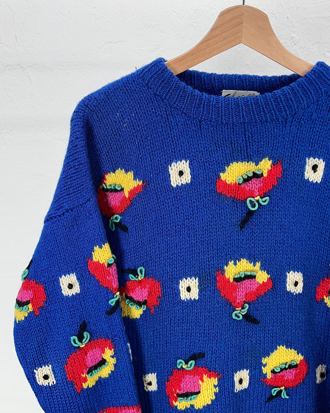 아메리칸 빈티지 주니퍼 플라워 아가일 니트 스웨터 상품이미지2