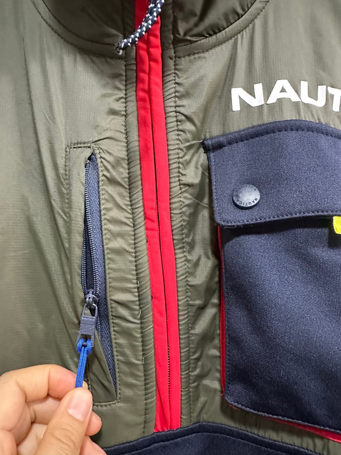노티카(NAUTICA) 하프집업 퍼포먼스 풀오버 실측L 상품이미지6