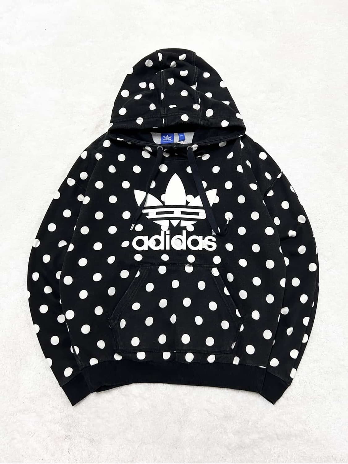 아디다스 빅로고 도트 블랙 후드 상품이미지6