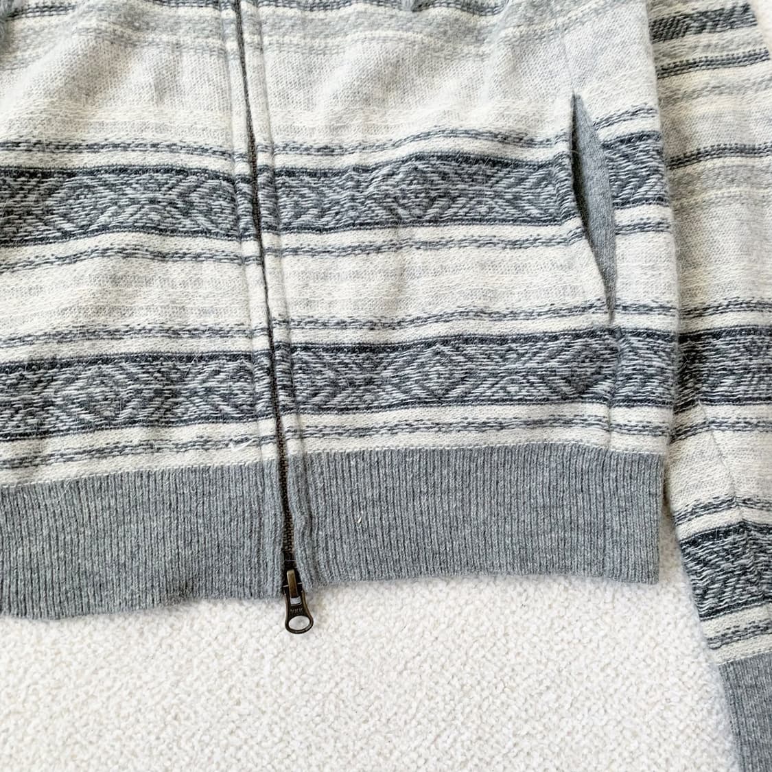 그레이 에스닉 히피 2way 울 후드집업 상품이미지3