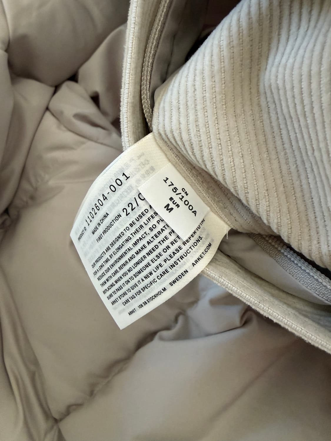 아르켓 코듀로이 카라 패딩 상품이미지6