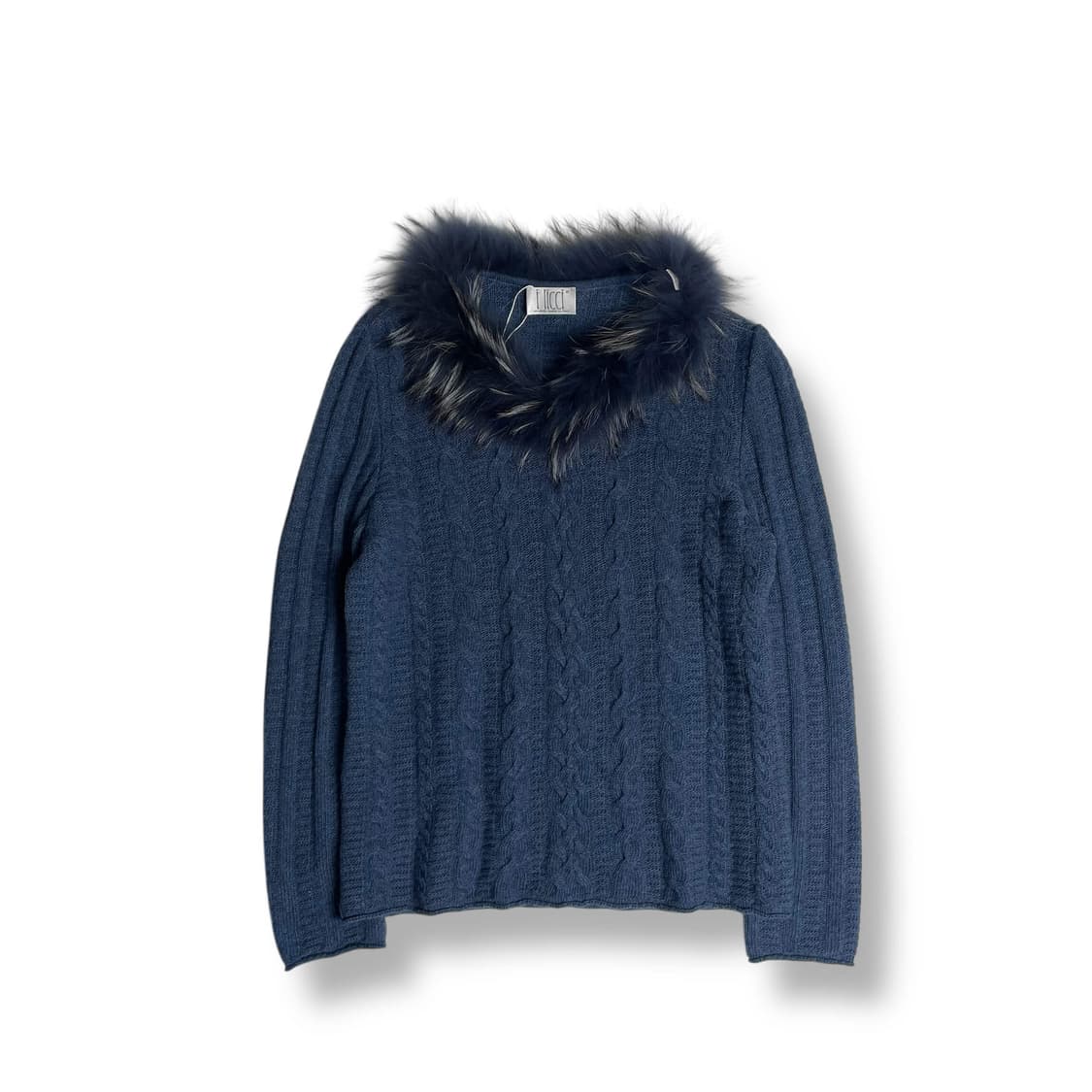 i licci 퍼 디테일 캐시미어 블렌드 니트 (italy)   상품이미지1