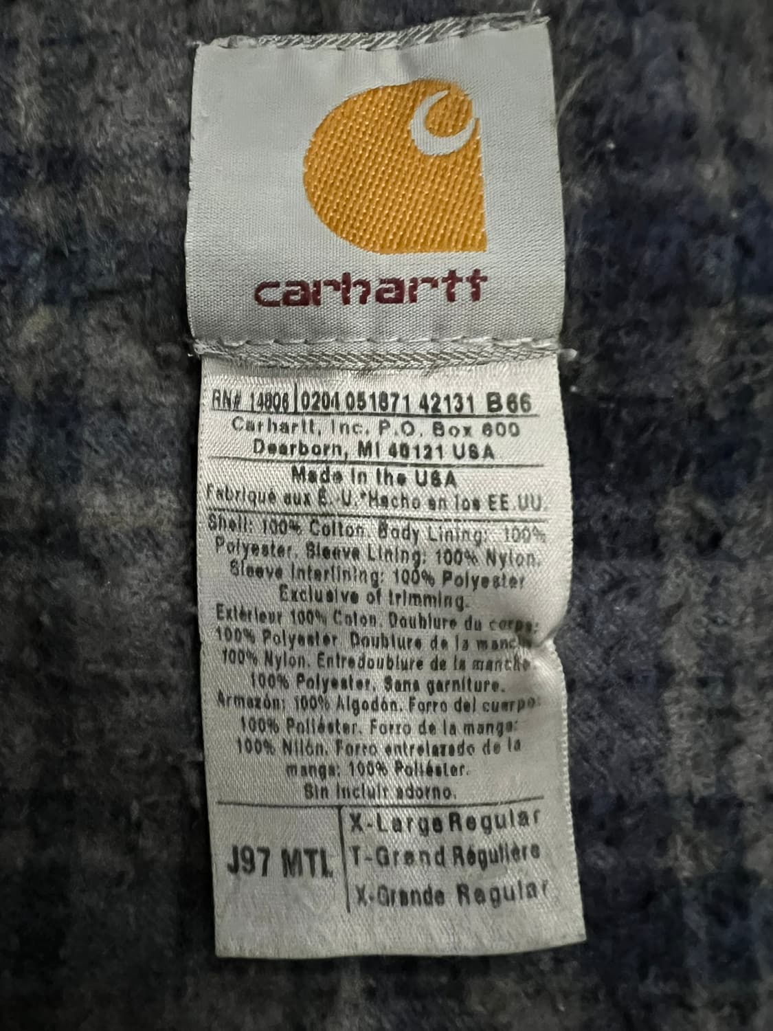 (XL) 칼하트 디트로이트 자켓 J97 MTL 메탈 상품이미지4