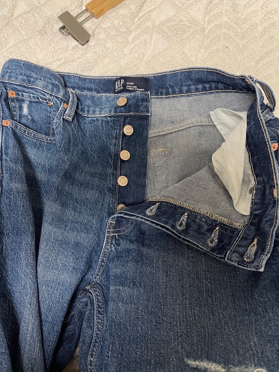 갭 (GAP) High Rise Cheeky Straight 데님31 상품이미지7