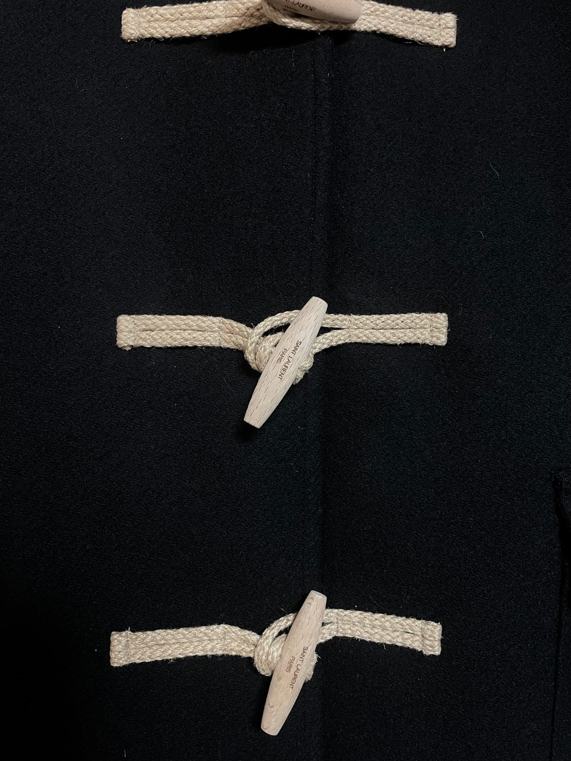 15fw 에디 생로랑 헤비멜튼 울 더플 코트 상품이미지4