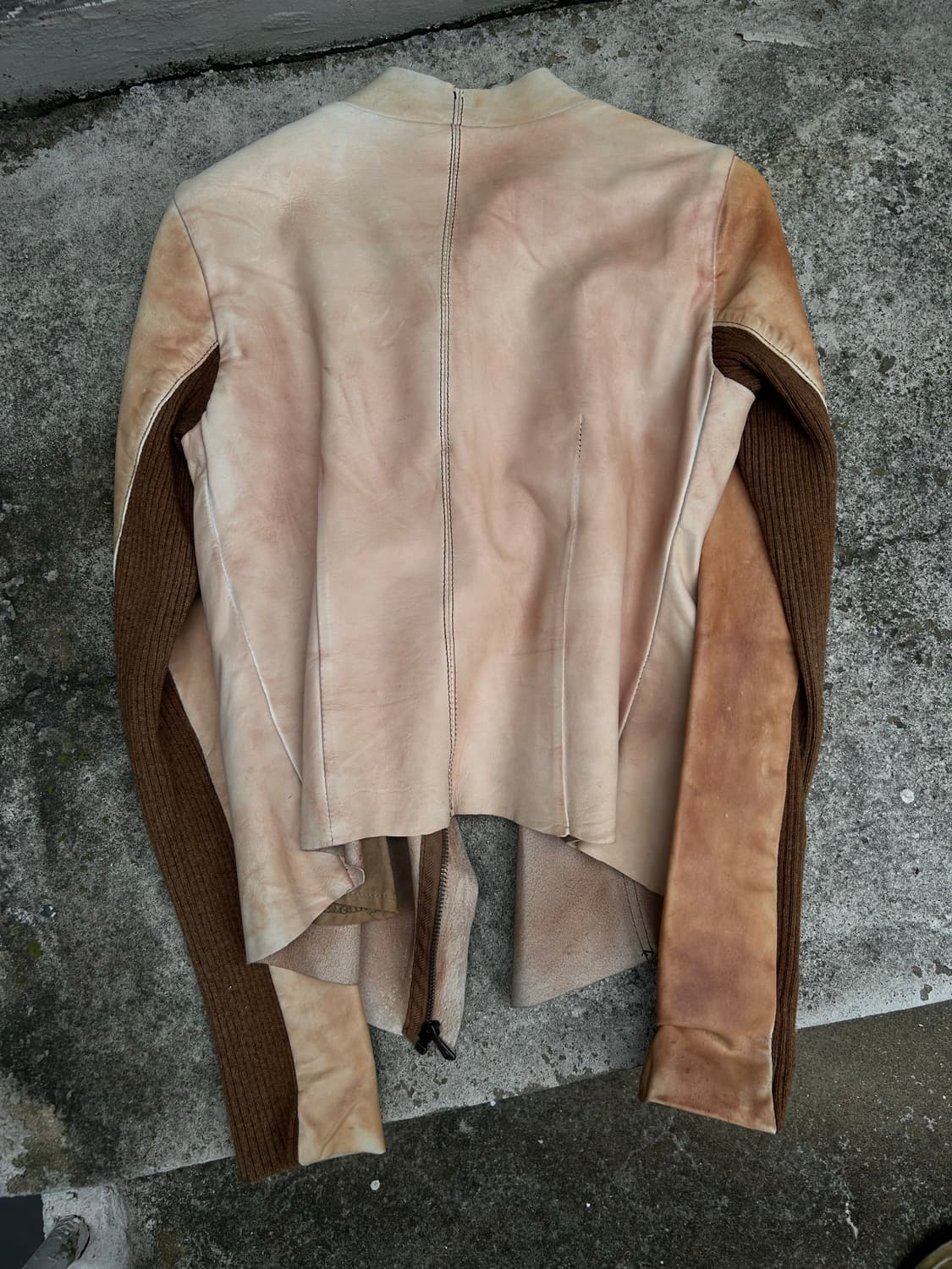 2000s VTG Zara 드레이프 가죽 자켓 상품이미지4
