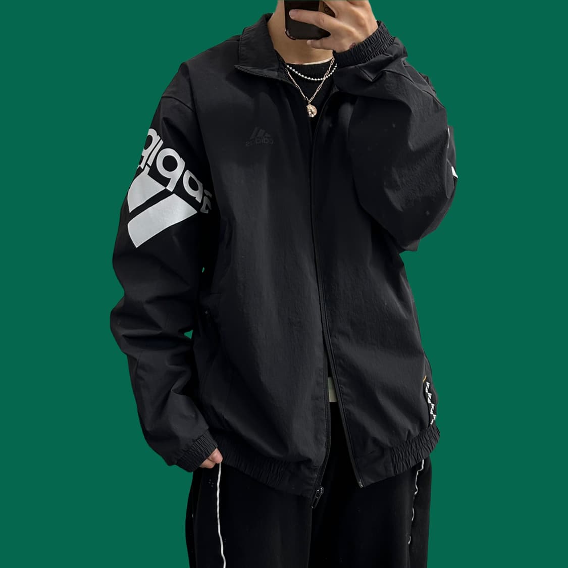 아디다스 스펠아웃 우븐 바람막이 자켓 상품이미지3