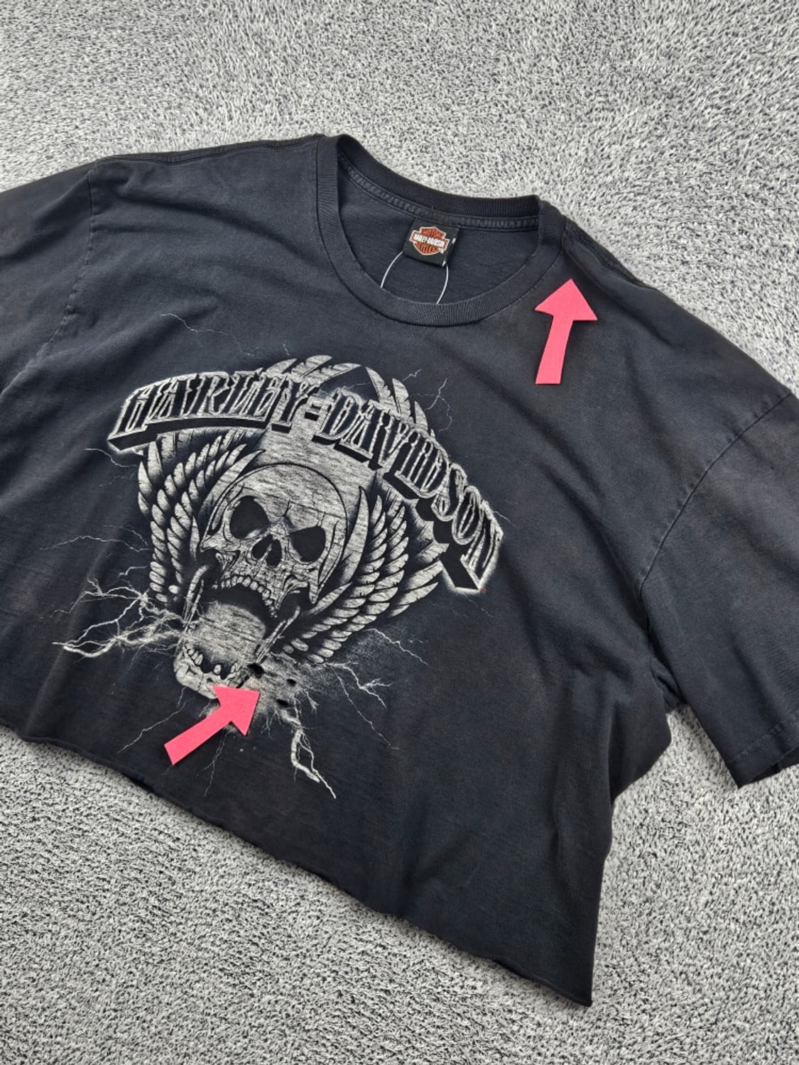 할리데이비슨 빈티지 커팅 반팔 티셔츠 ( 2XL ) / 12700 상품이미지4