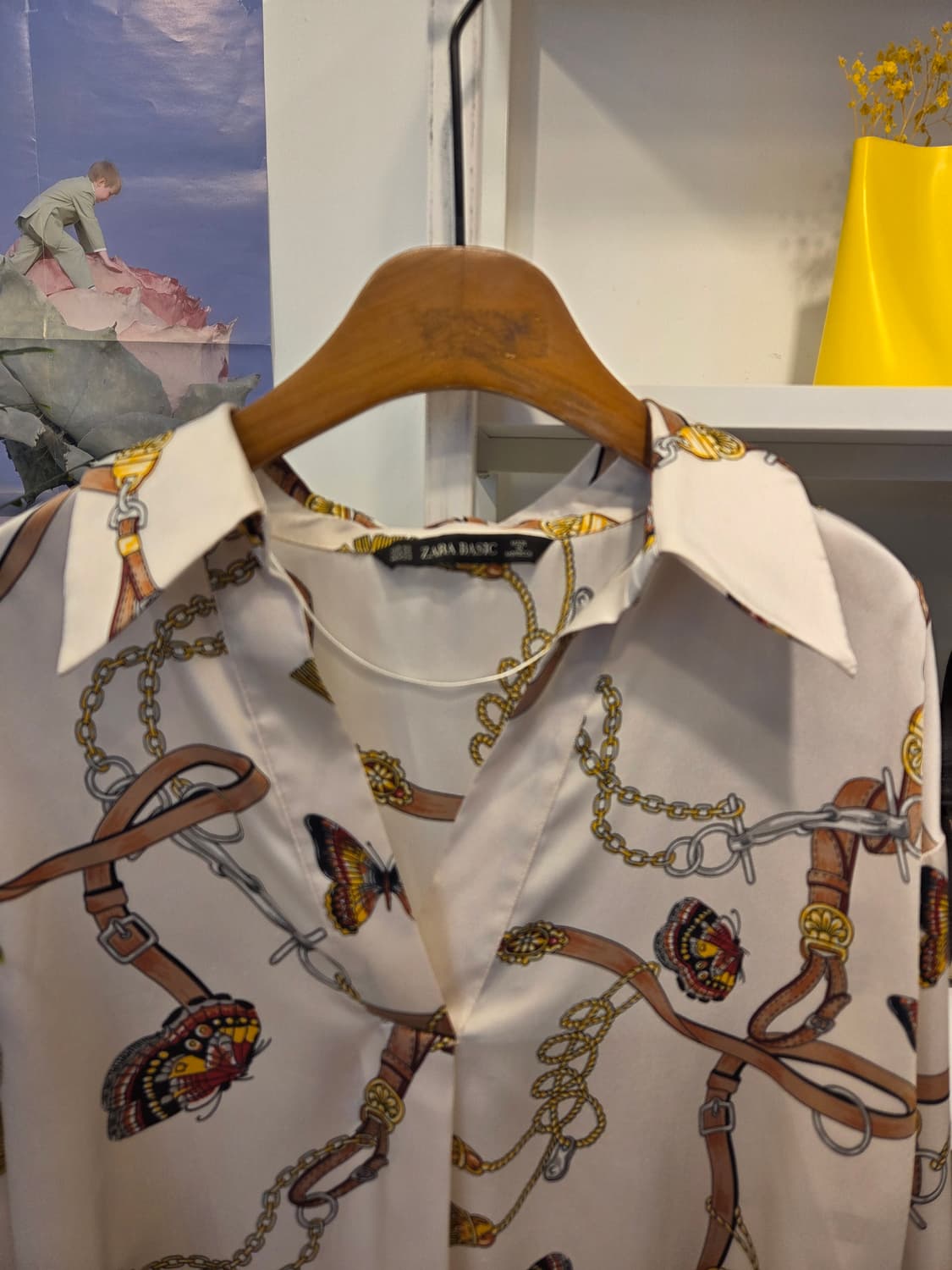 자라 패턴 오버핏 블라우스 상품이미지2