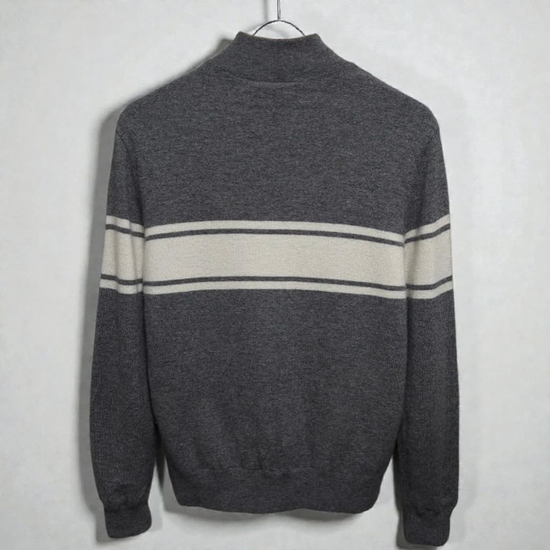 여성55 WAAC 왁 니트 방풍 니트 반집업 그레이 상품이미지4