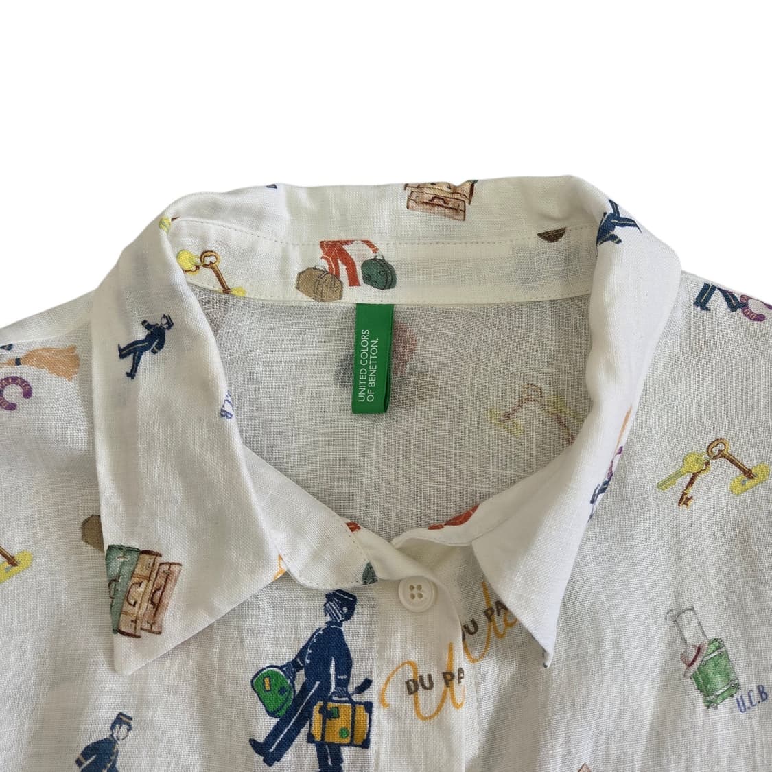 Benetton 베네통 여성 빈티지 린넨 셔츠 상품이미지3