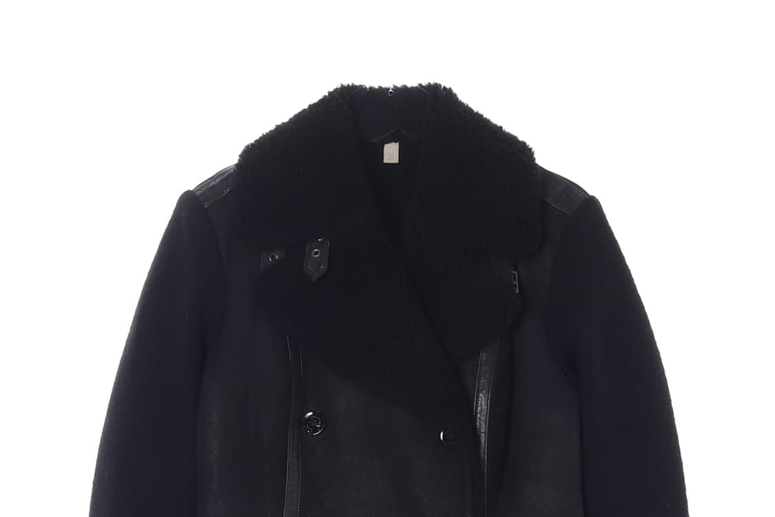 (정품)[S]버버리 버진울100% 블랙 무스탕 퍼재킷 상품이미지2