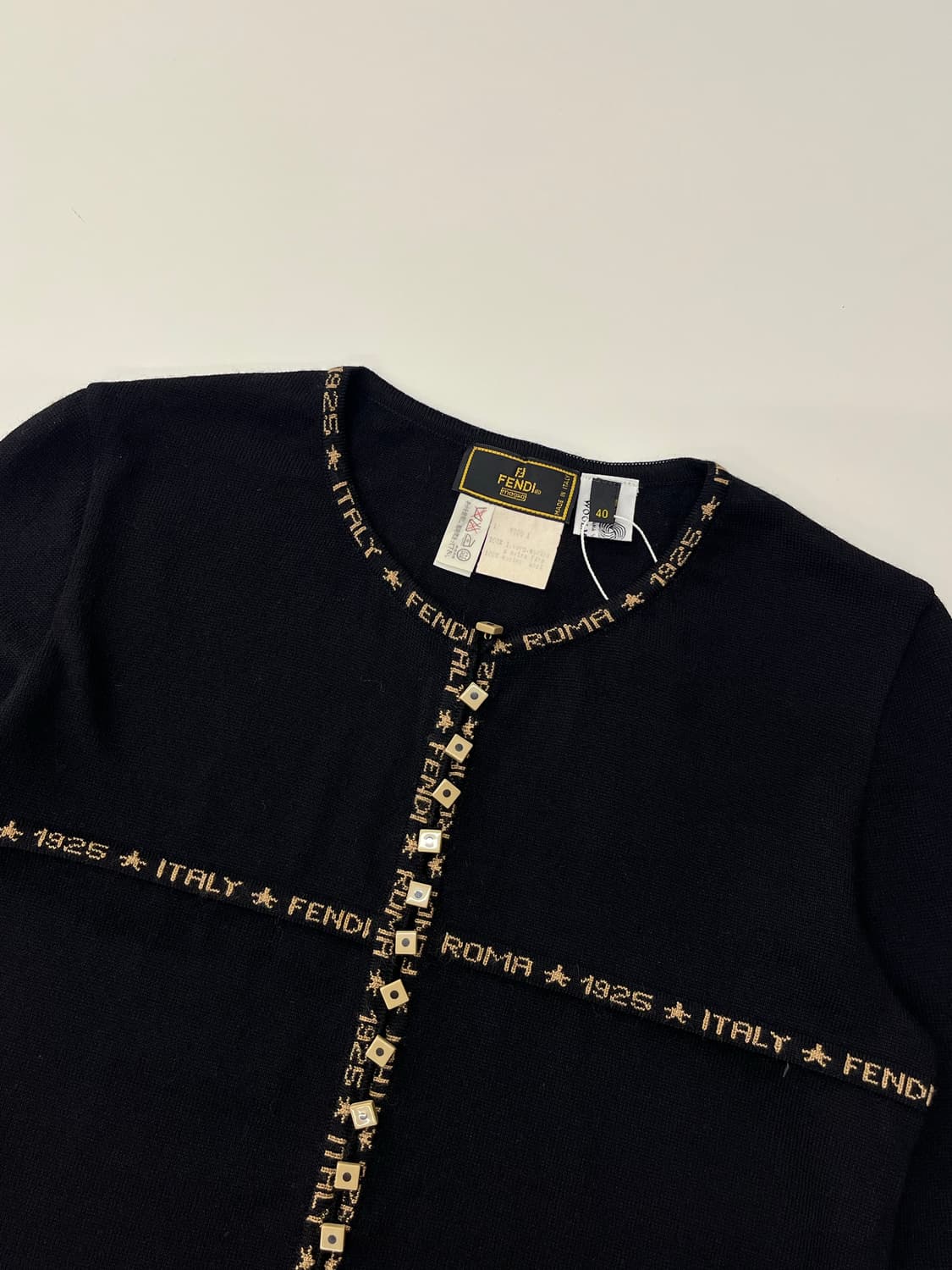 Fendi 펜디 블랙 울 니트 가디건 상품이미지5