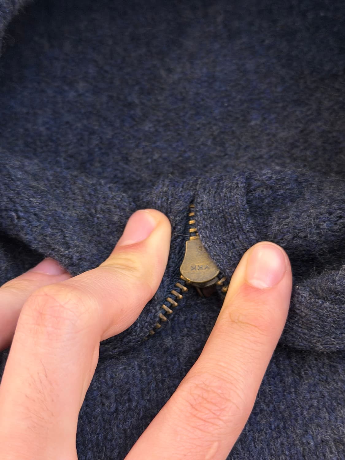 폴로 랄프로렌 램스울 반집업 니트 네이비 상품이미지2