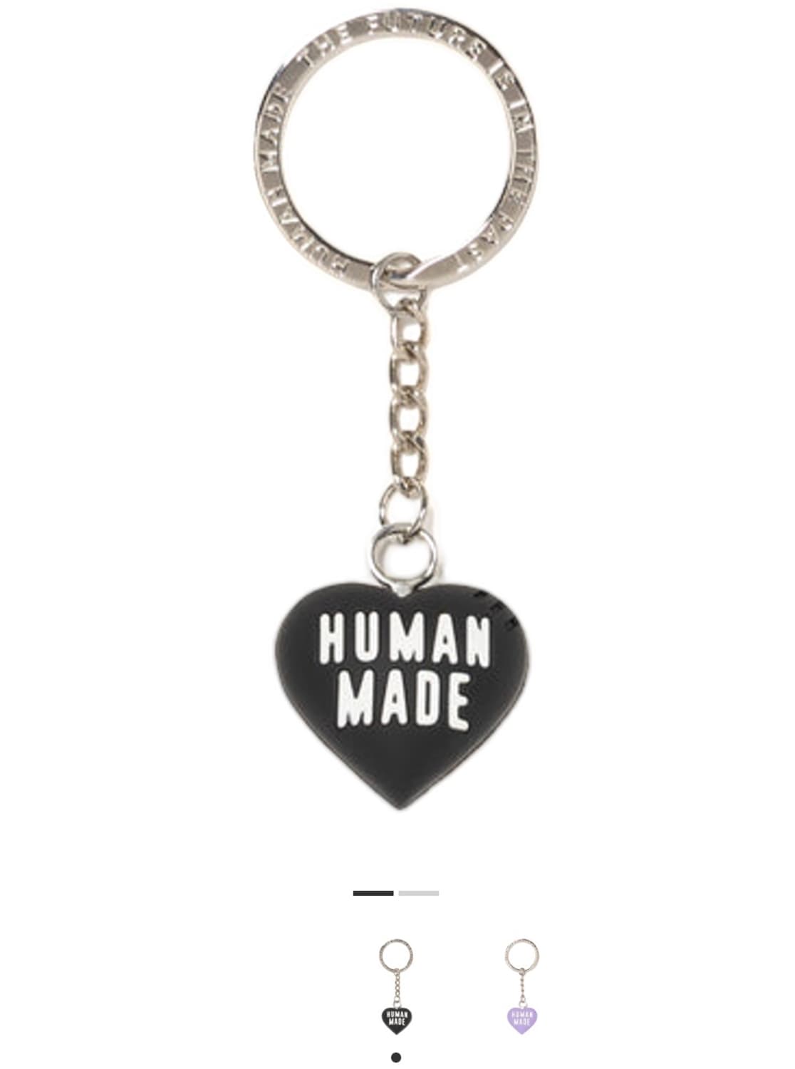 휴먼 메이드 하트 러버 키체인 블랙 상품이미지1