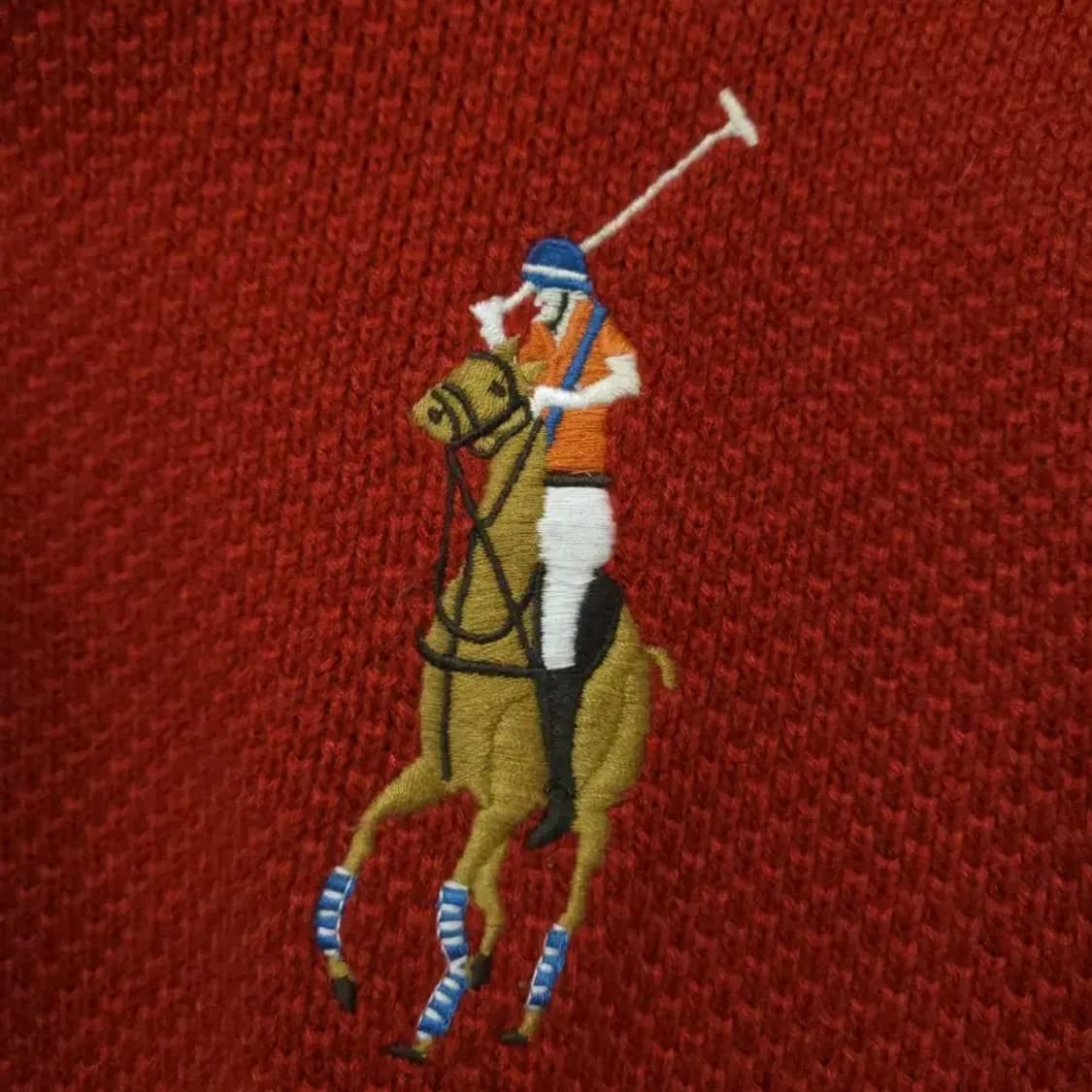 폴로 랄프로렌 레드 하프집업 니트 ~66 상품이미지5