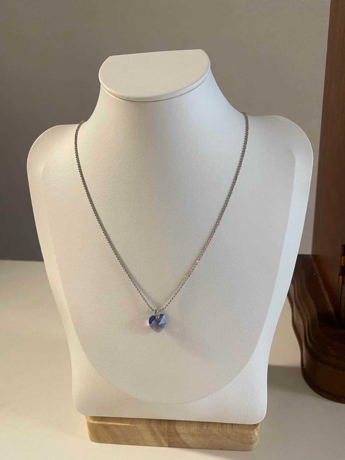 하트 크리스탈 퍼플 목걸이  상품이미지7