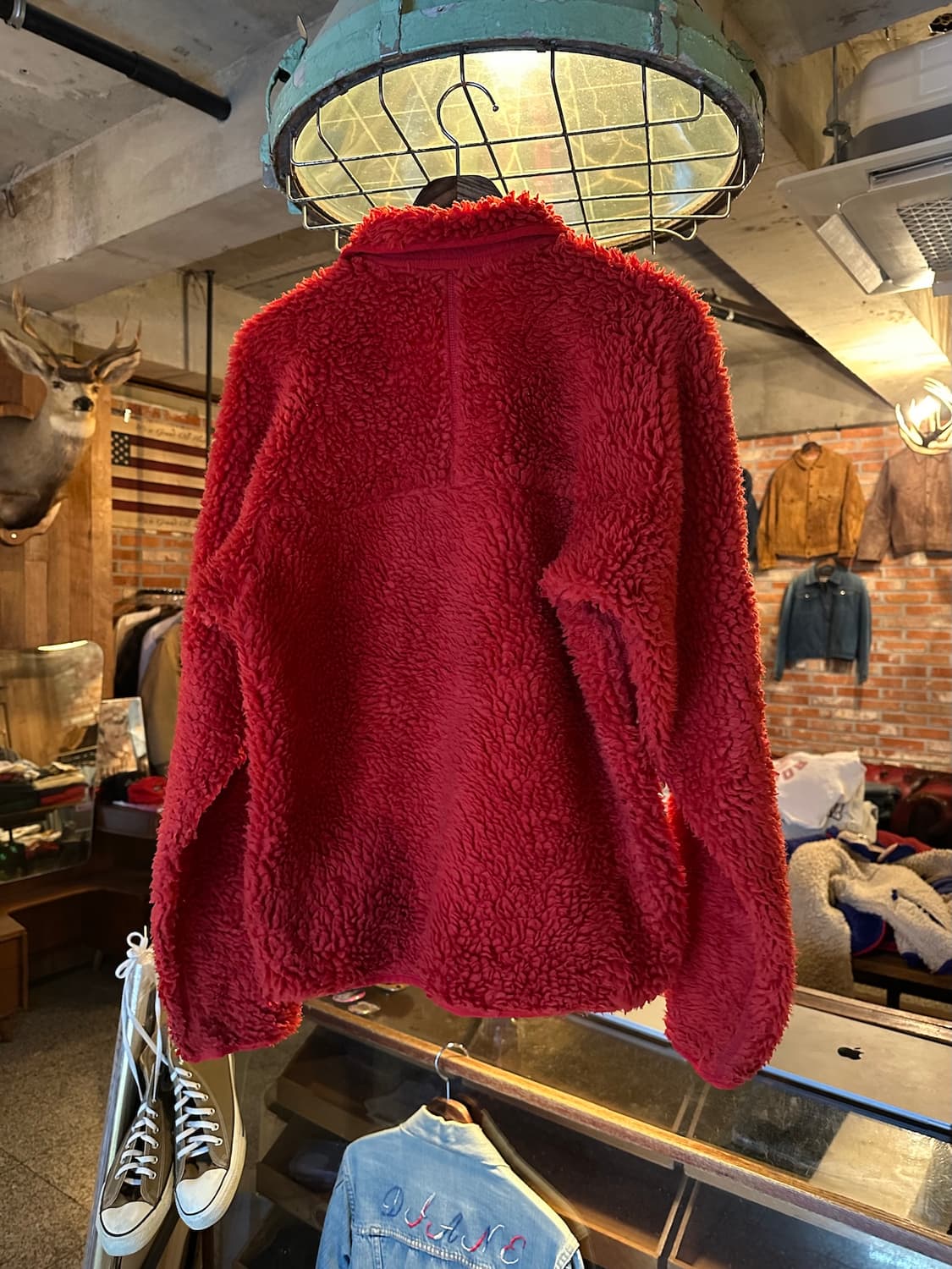 USA 빈티지 파타고니아 딥파일 레드 자켓 S 상품이미지3